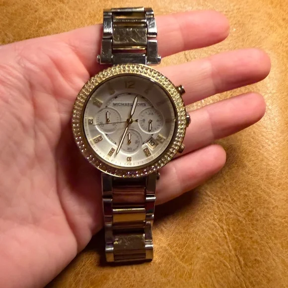 Michael Kors Gold and Sterling Watch - Picture 2 of 4